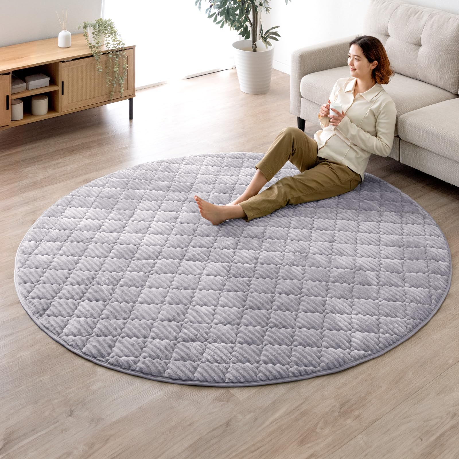 売*中様 ラグ◆東リ◆ラグ＆マット◆円形ラグ　(ATK-RG③) 東リ ラグ おしゃれ ラグマット 円形 日本製 国産 丸 サークル